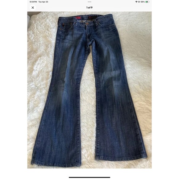 AG Adriano Goldschmied Women's 31R The Club Flare Wide Leg Mid Rise Jeans - Picture 1 of 9